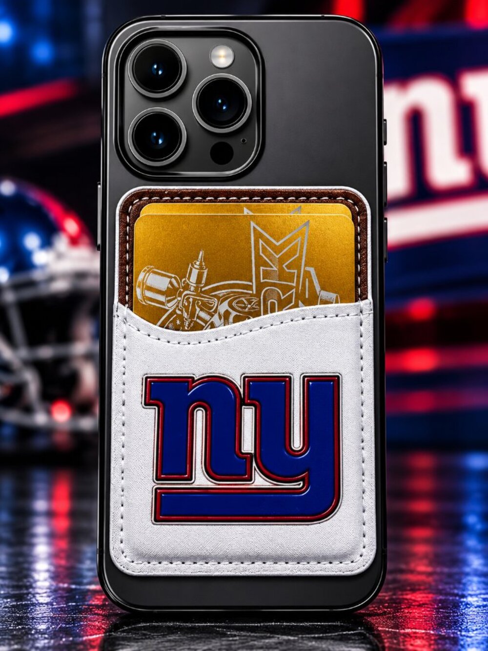 New York Giants Phone Wallet, Card Holder compatible with iPhone